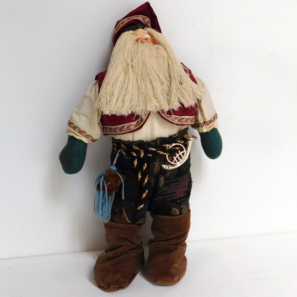 1991 Brinn’s Christmas Santa Collection Vtg Rustic Old World Santa Claus Doll - Picture 1 of 6
